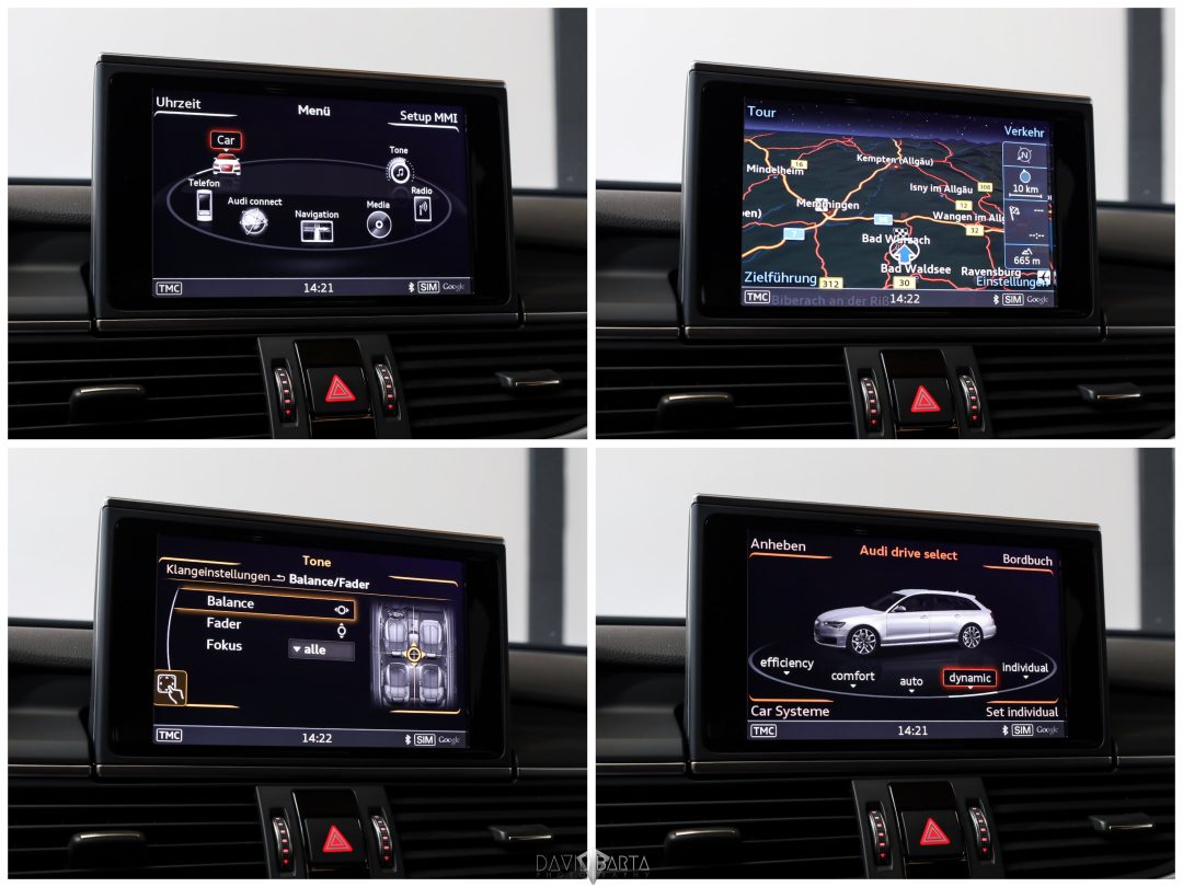 Audi S6 4.0 TFSI schwarz Display